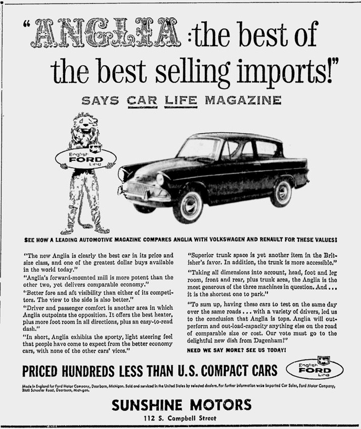 Sunshine Motors 1960