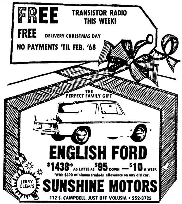Sunshine Motors 1967