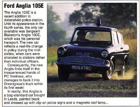 Black Ford Anglia Police Car