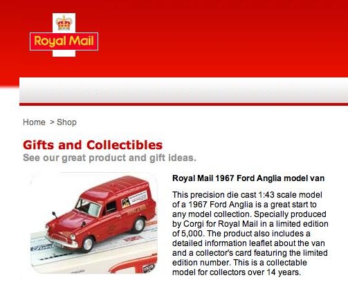 Royal Mail Web site